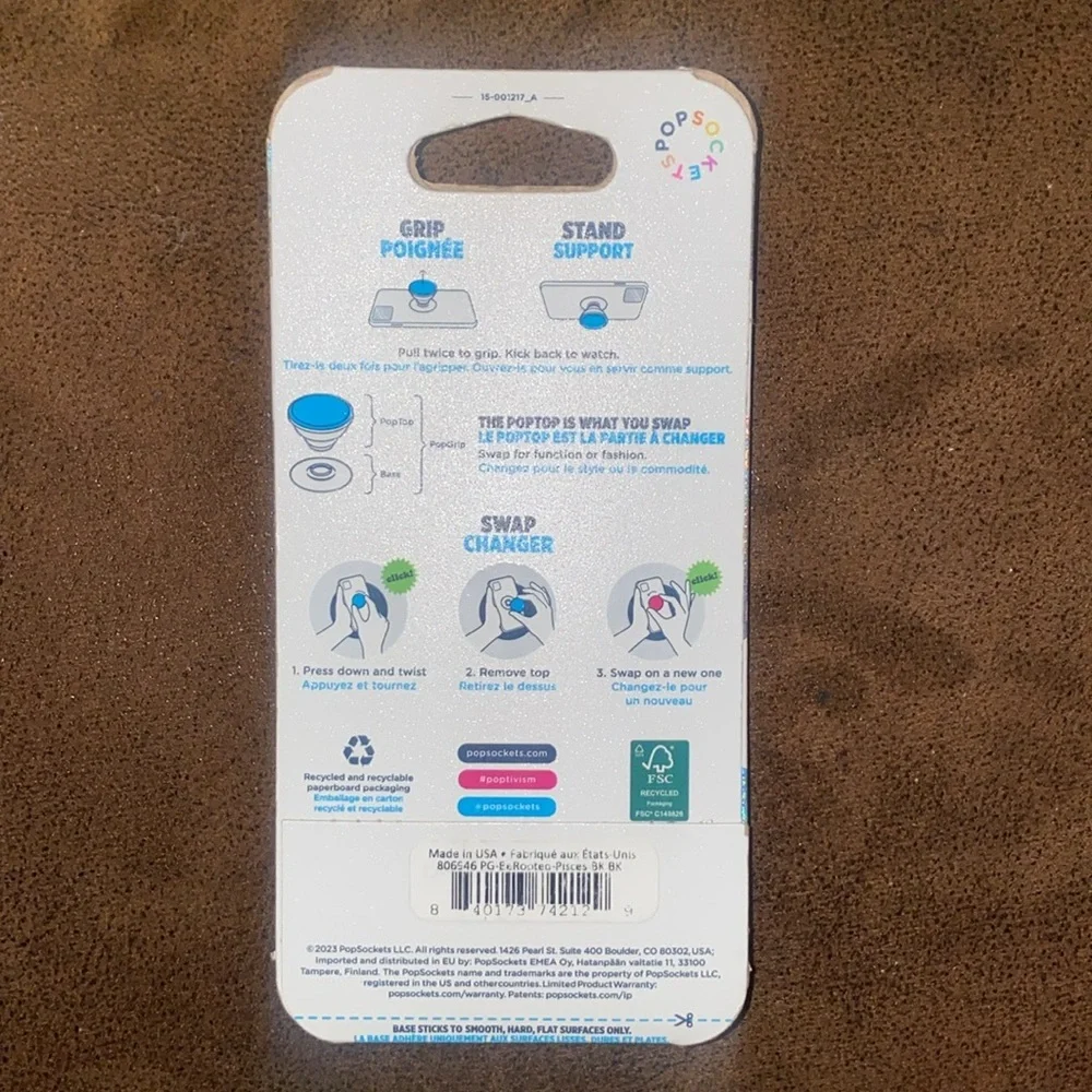 PopSocket Pisces Be Rooted- Pop Grip- - New